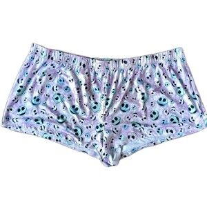 The Nightmare Before Christmas Womens Pajama Shorts Size 3X Purple Blue